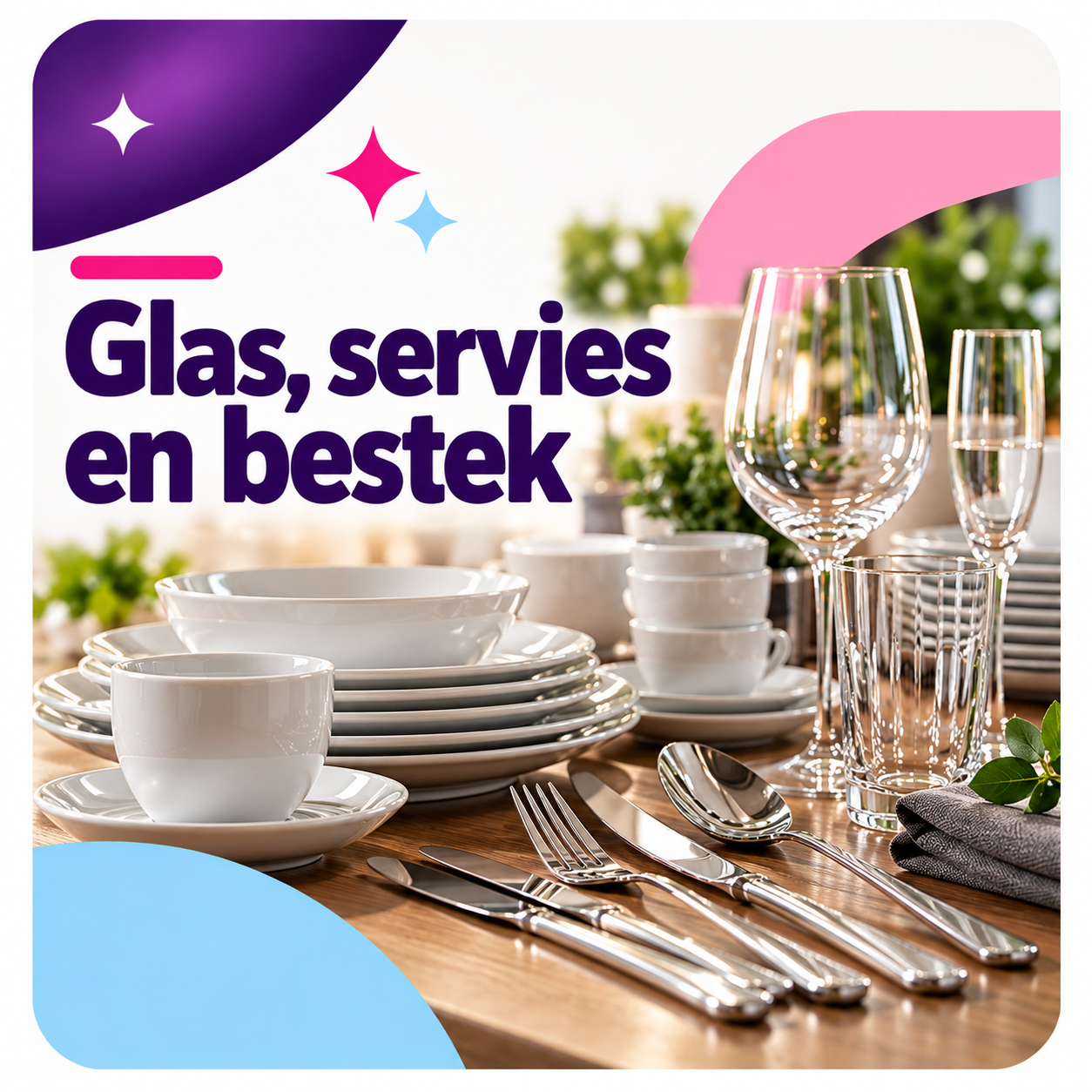 Glas, service en bestek