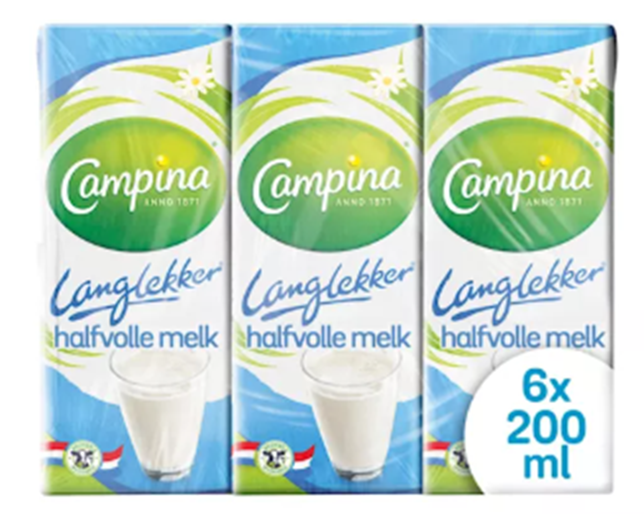 Campina Halfvolle Melk pakje 6x 20cl