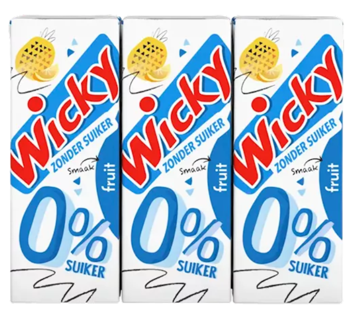 Wicky Fruit 0% minipakje 6x 20cl