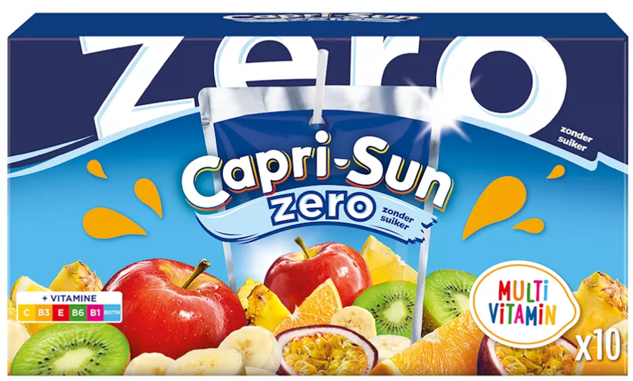 Capri-Sun Multivitamine Zero 4x10-pack 20 cl ***** ( wordt tijdelijk vervangen door Monster) ****