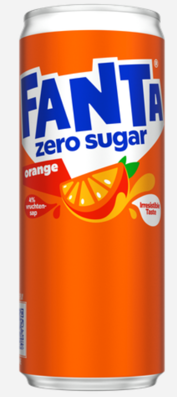 Fanta Orange Zero *sleek* 33cl (Blikje)