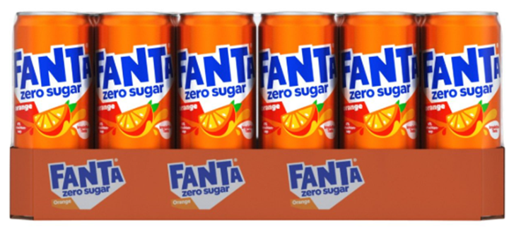 Fanta Orange Zero *sleek* 33cl TRAY