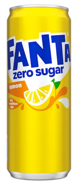 Fanta Lemon Zero Sleek 33 cl (Blikje)