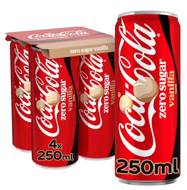 Coca Cola Zero Vanilla 4-pack 25cl blik