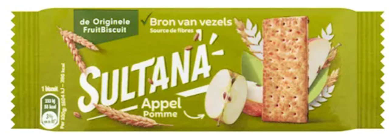 Sultana Fruitbiscuits Appel 3-pack