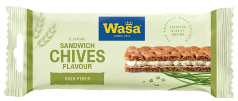 Wasa Sandwich Roomkaas Bieslook (Groen)