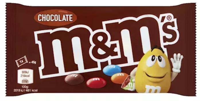 M&M's Choco zakje 45gr (per 24)