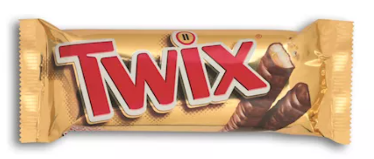 Twix single 50gr (Doos 25 stuks)