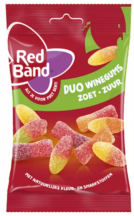 Red Band Eurolijn Duo Winegums Zoet Zuur