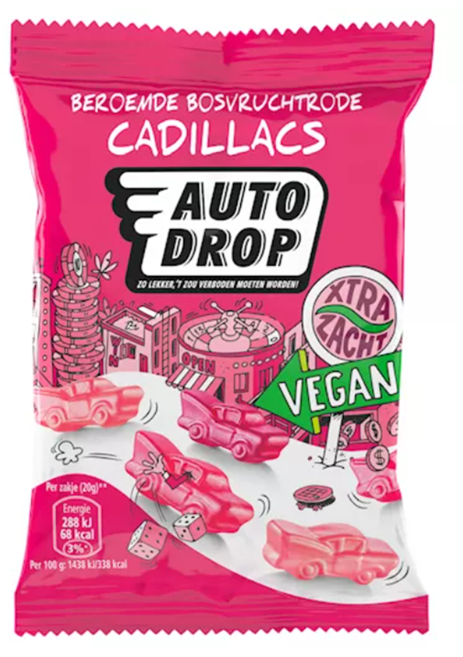 Autodrop Cadillacs (Vegan) zakje 20gr (per doos 16 stuks)