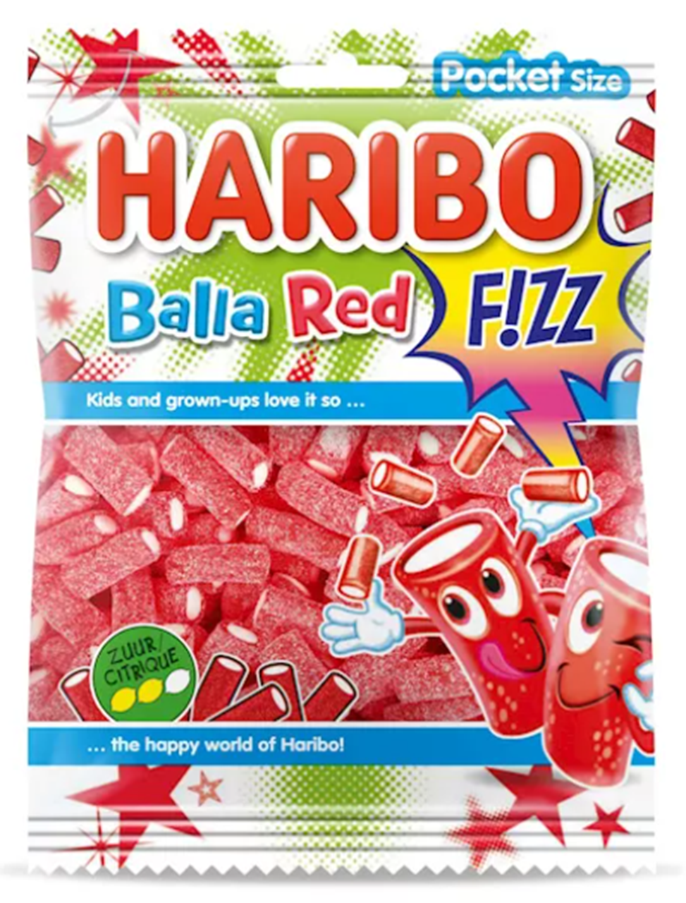 Haribo Balla Red Fizz zakje 70gr