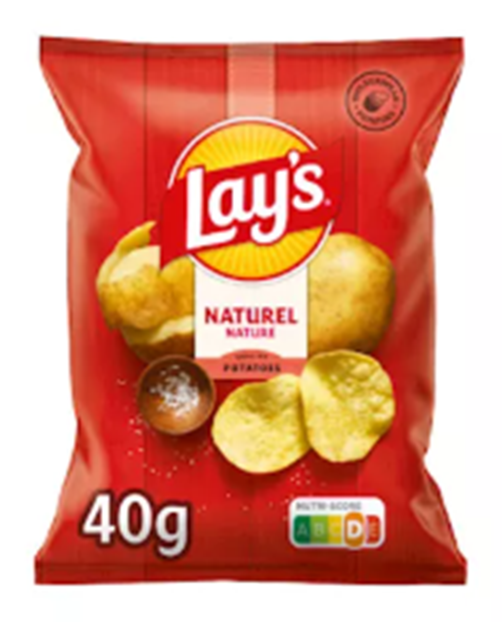Lay's Chips Naturel zakje 40gr (per 20)