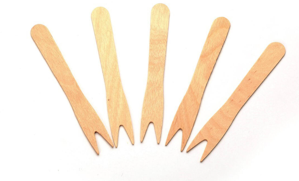 Fruitvork hout (zak ong. 200 stuks)