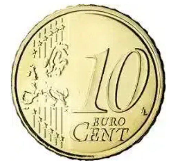 Wisselgeld €0.10 (zakje €5,-)