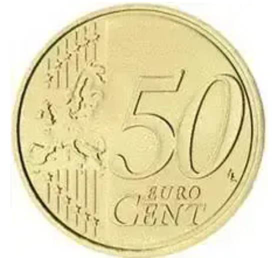 Wisselgeld €0.50 (zakje €15,-)