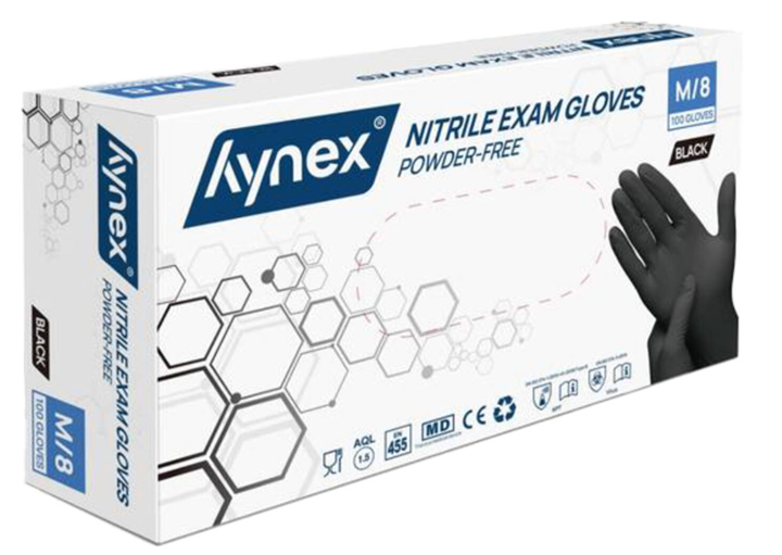 Nitril handschoen zwart ongep. Maat-M