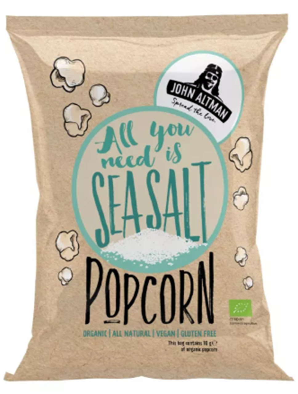 John Altman Popcorn Sea Salt (BIO) minizakje 10gr