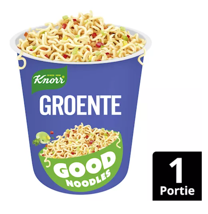 Knorr Good Noodles Groenten beker 65gr (Tray 8 stuks)