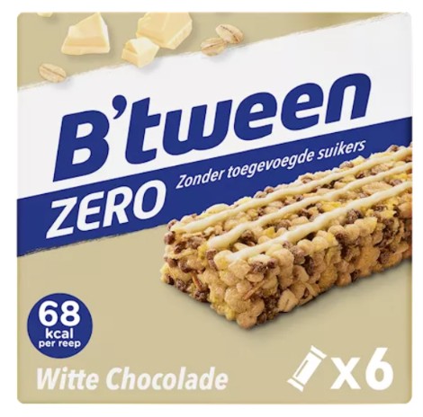 B'tween Zero Witte Chocolade 6-pack 20gr