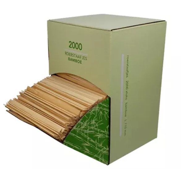 Bamboe Roerstaafje 11cm x 2000 st.